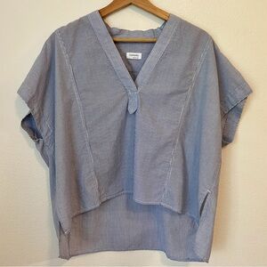 Aritzia Cotton Boxy Cuffed Sleeve Blouse